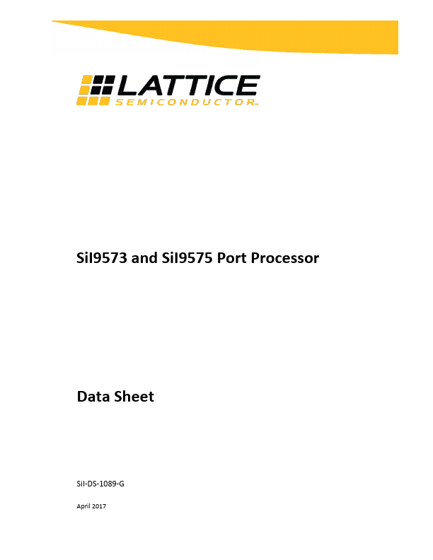 SiI9575 Datasheet PDF Datasheet4U