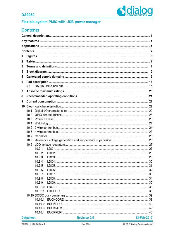 DA9052 Datasheet PDF Datasheet4U