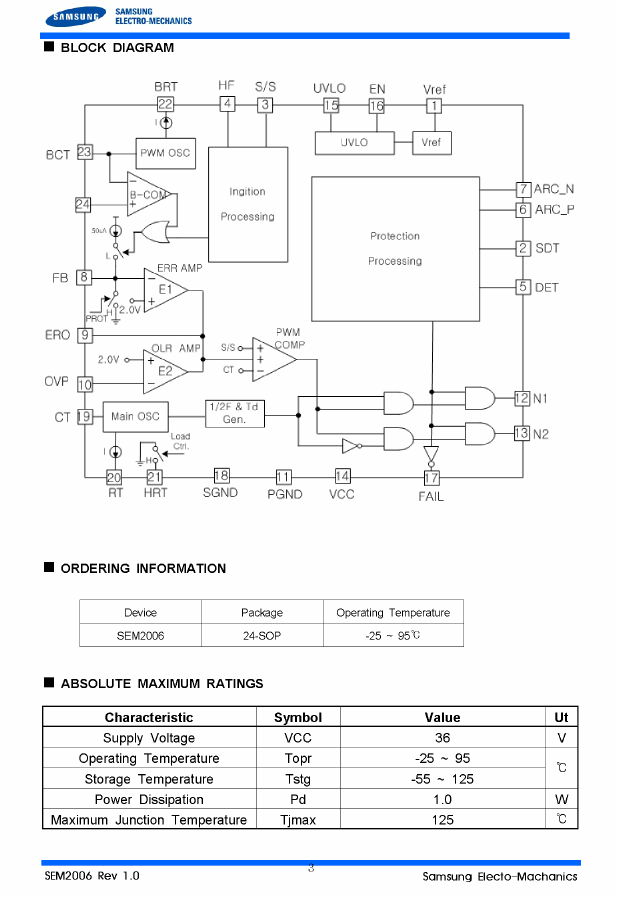 SEM2006 Datasheet PDF Samsung