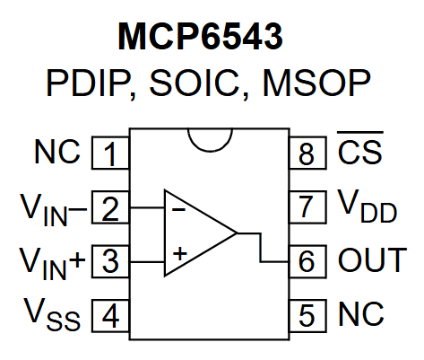 MCP6543 reference image