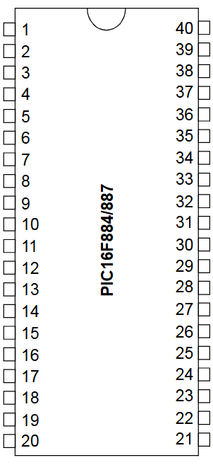 PIC16F884 reference image