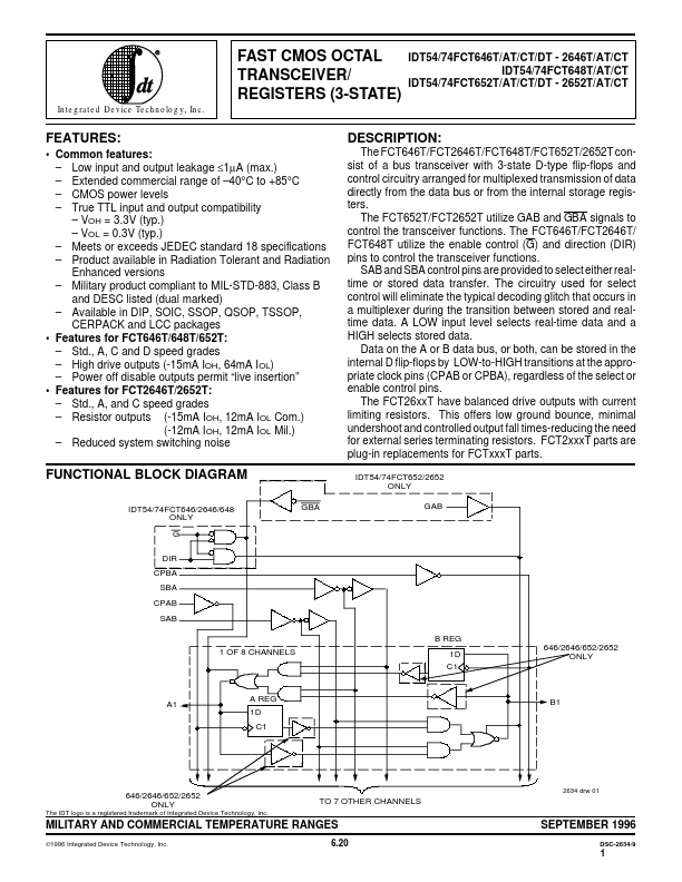 IDT74FCT652AT