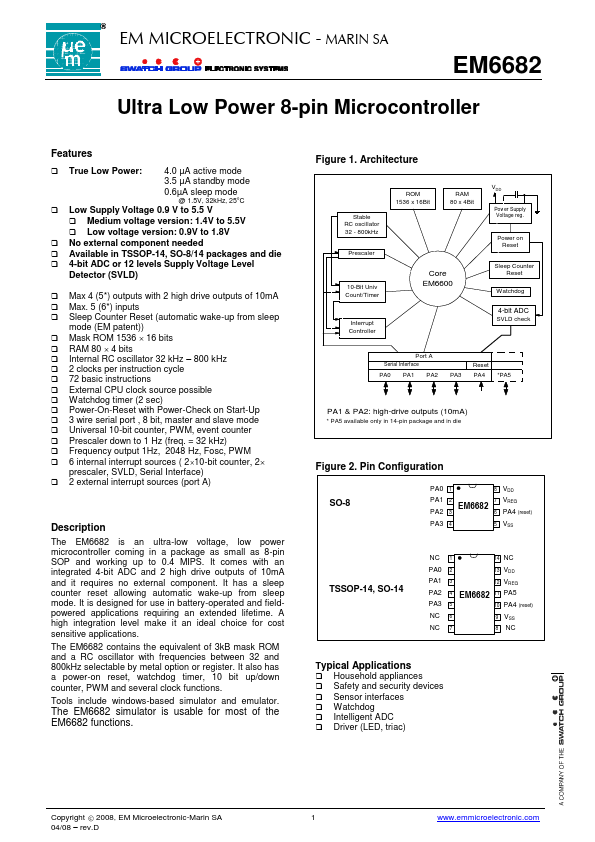 EM6682 Datasheet Preview
