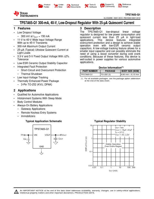 TPS7A65-Q1