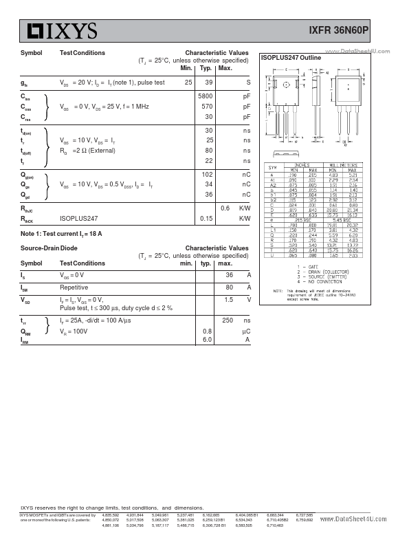 IXFR36N60P