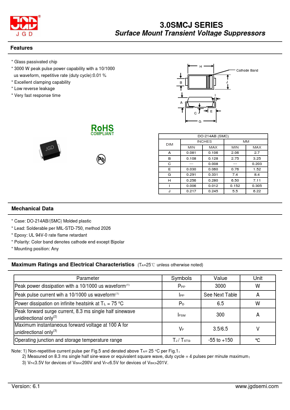 3.0SMCJ6.5A