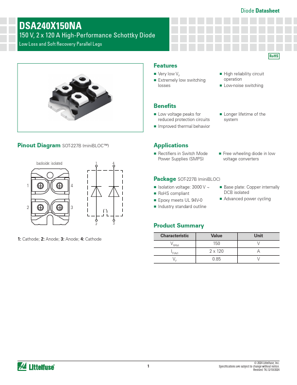 DSA240X150NA Datasheet Preview