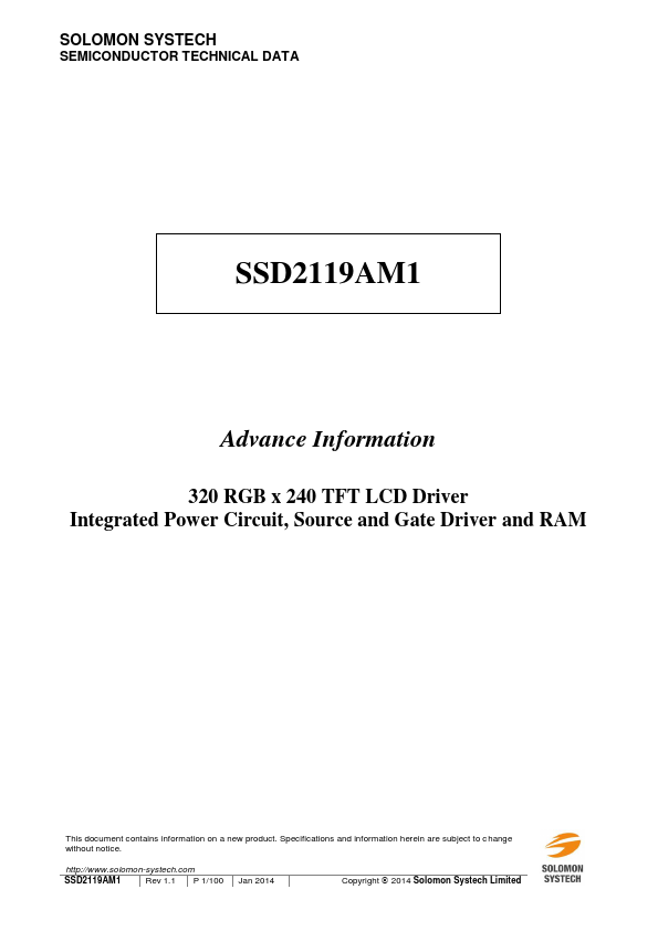 SSD2119AM1 Datasheet Preview