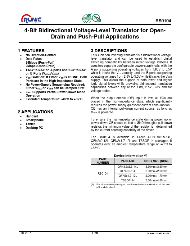 RS0104 Datasheet Preview