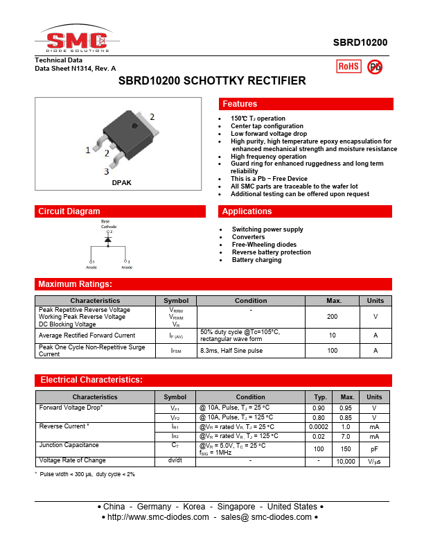 SBRD10200 Datasheet Preview
