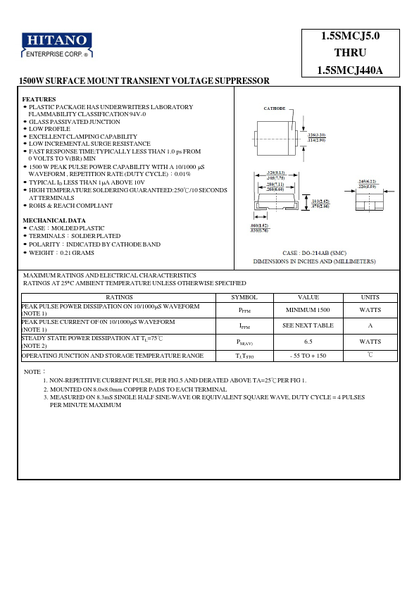 1.5SMCJ10A