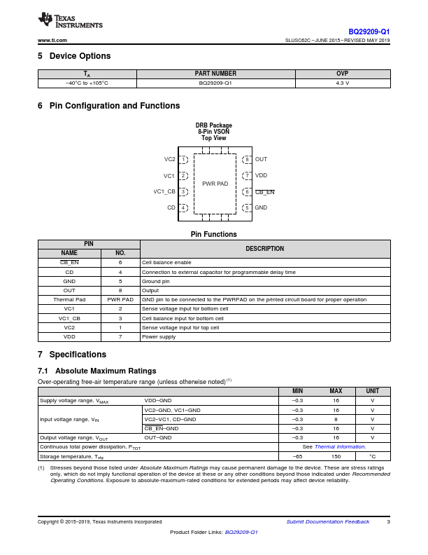 bq29209-Q1