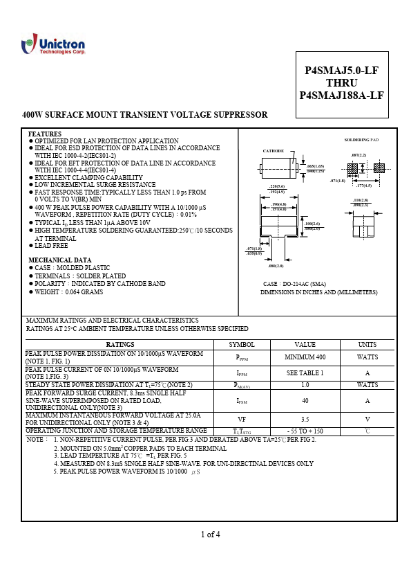 P4SMAJ13-LF