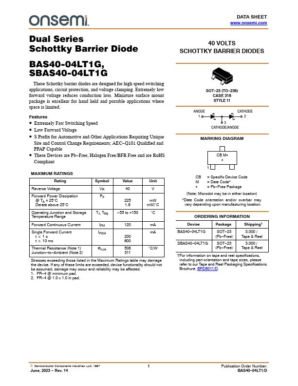 SBAS40-04LT1G