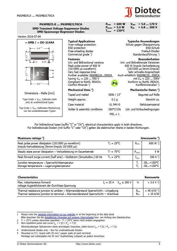 P6SMBJ11CA