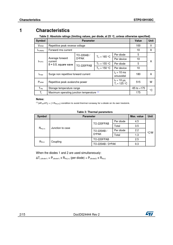 STPS10H100CG