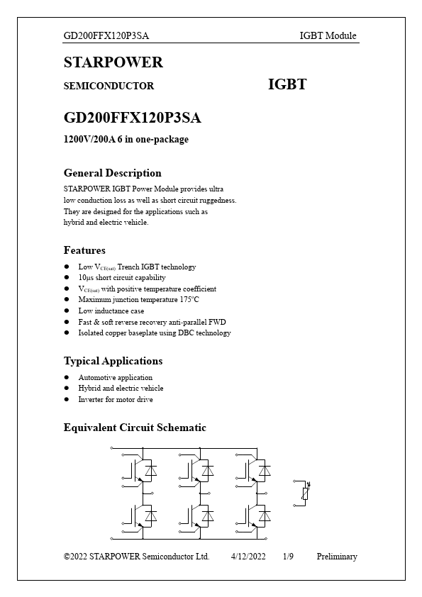GD200FFX120P3SA Datasheet Preview