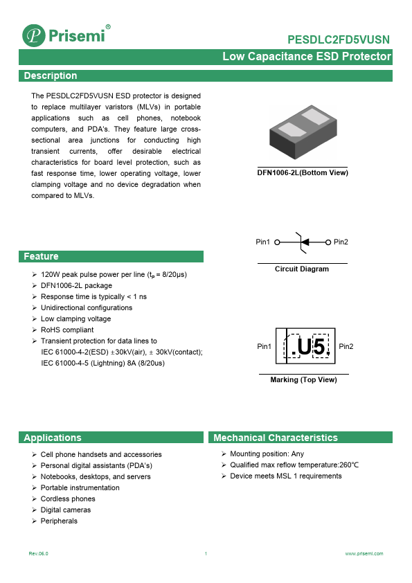 PESDLC2FD5VUSN Datasheet Preview