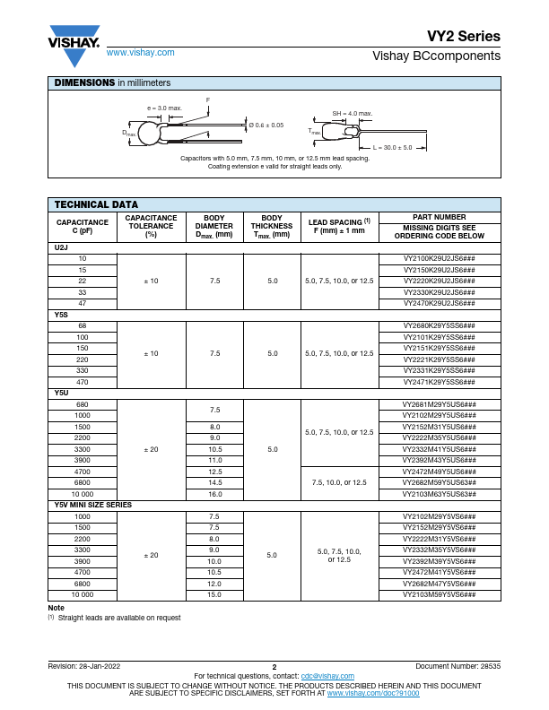 VY2151K29Y5SG6*V0