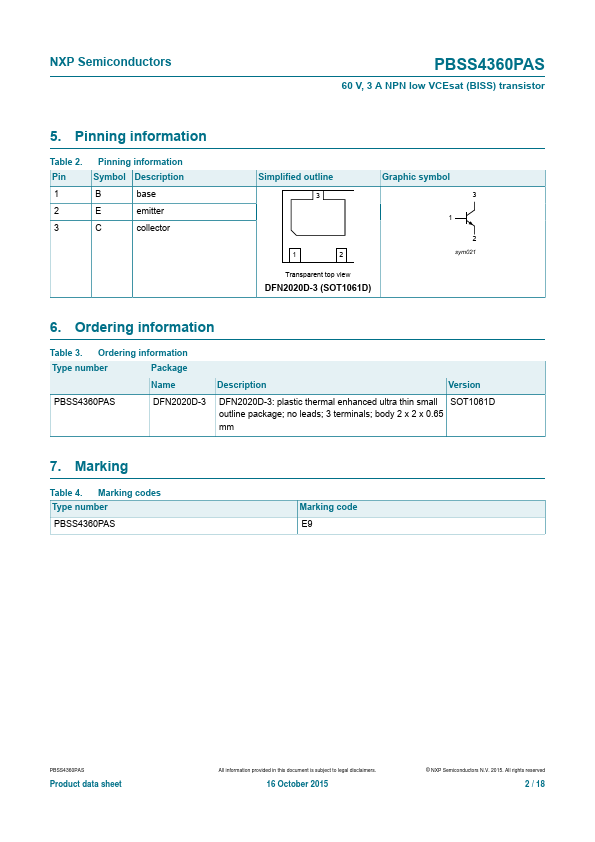 PBSS4360PAS