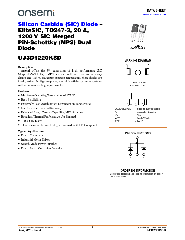 UJ3D1220KSD Datasheet Preview