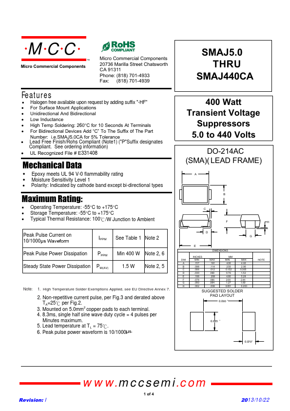 SMAJ40CA