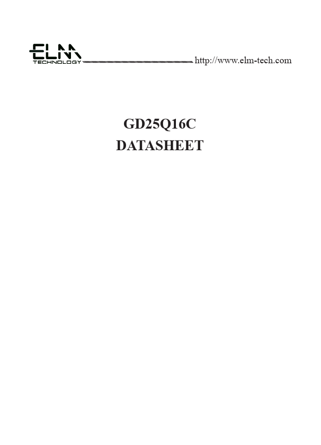 GD25Q16C datasheet page 1 preview