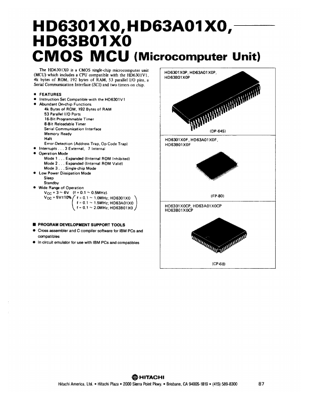 HD63801X0P