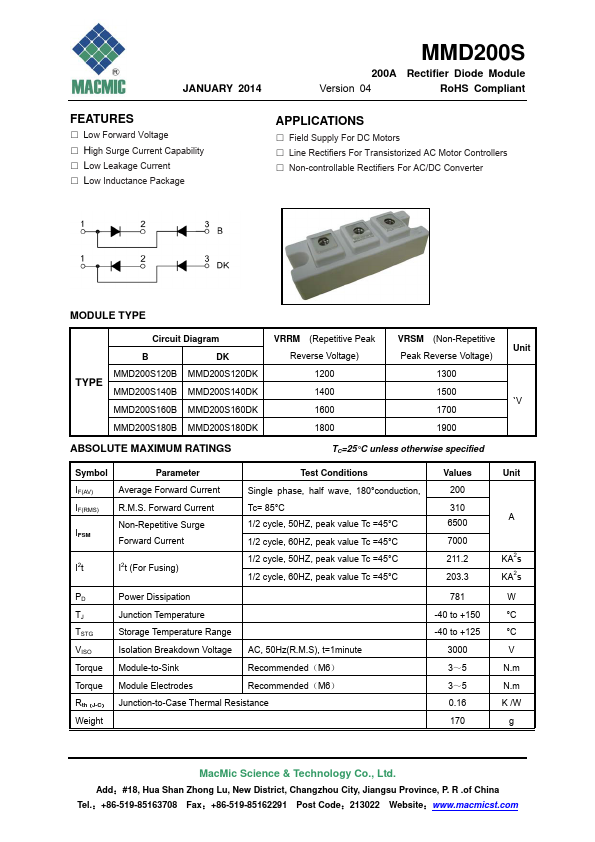 MMD200S160B