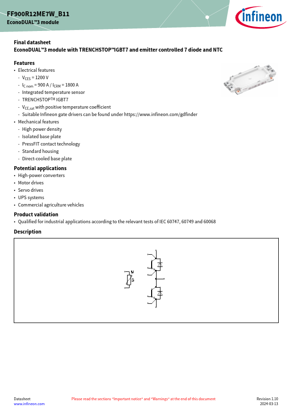 FF900R12ME7W_B11 Datasheet Preview