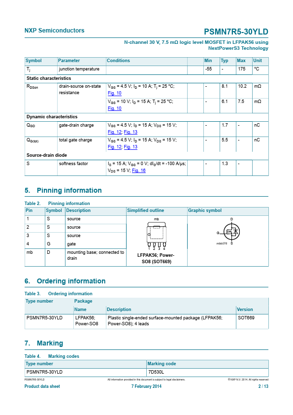 PSMN7R5-30YLD