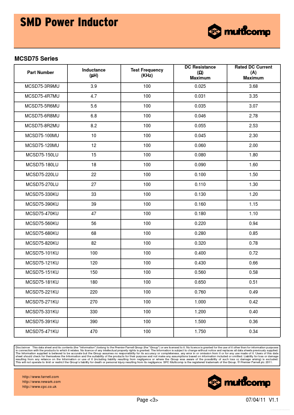 MCSD75-270LU