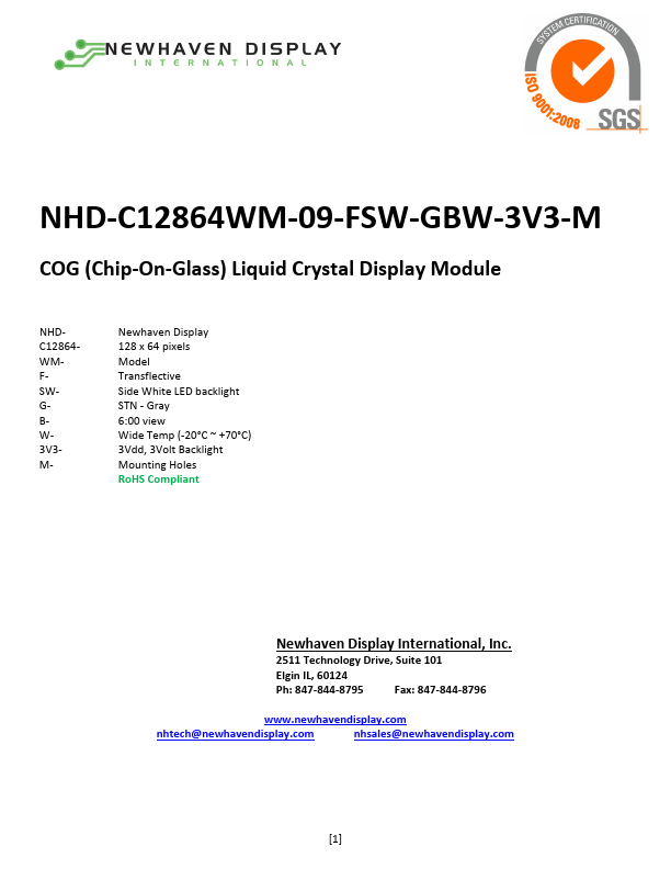 NHD-C12864WM-09-FSW-GBW-3V3-M