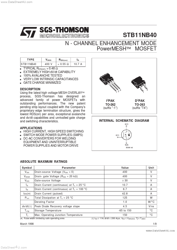 STB11NB40