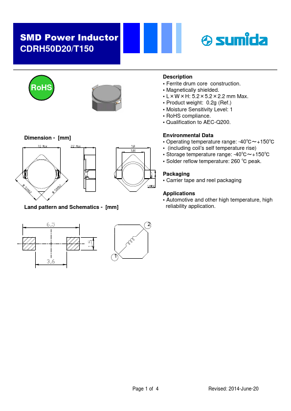 CDRH50D20T150NP-3R3NC