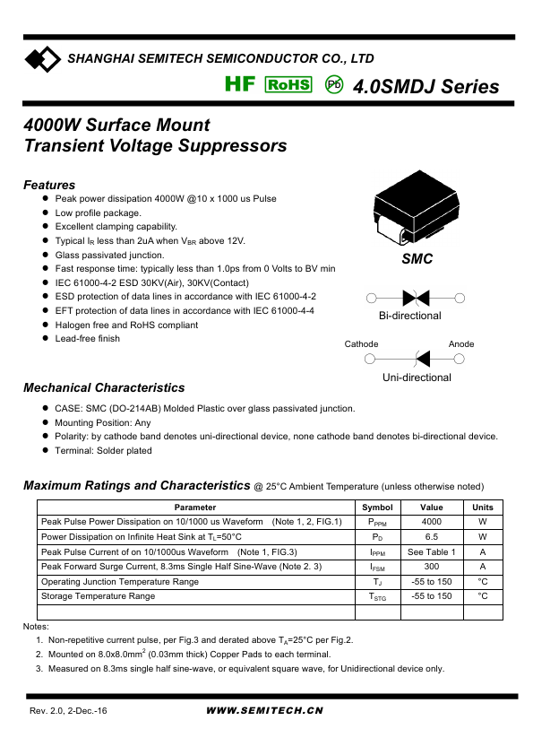 4.0SMDJ60CA