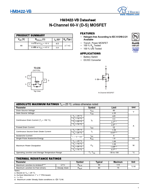 HM3422 Datasheet Preview