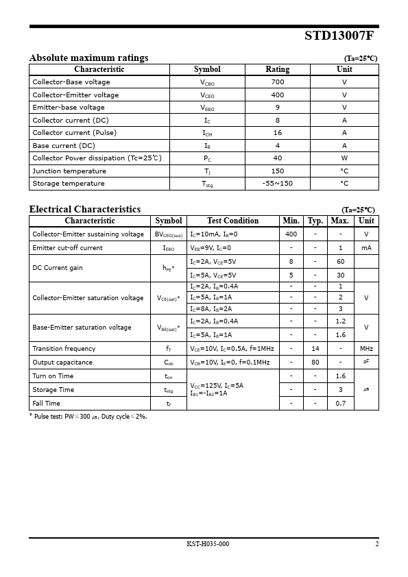 STD13007F