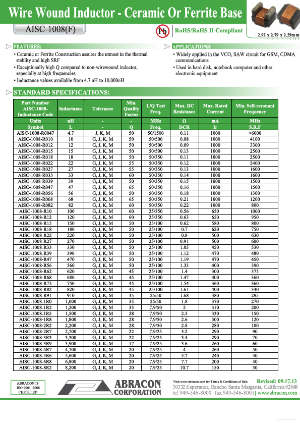 AISC-1008F-1R0