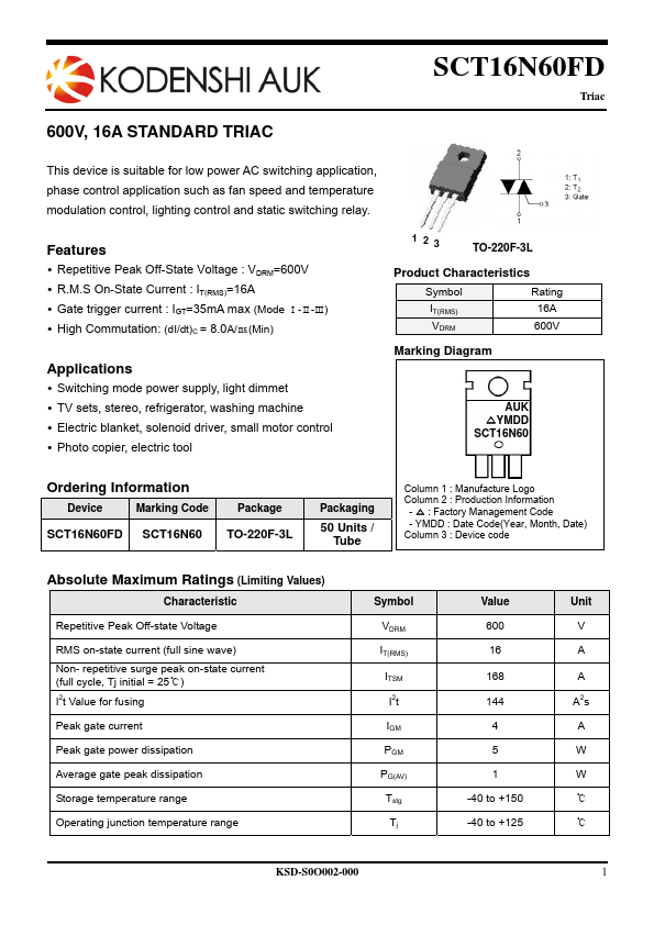 SCT16N60FD