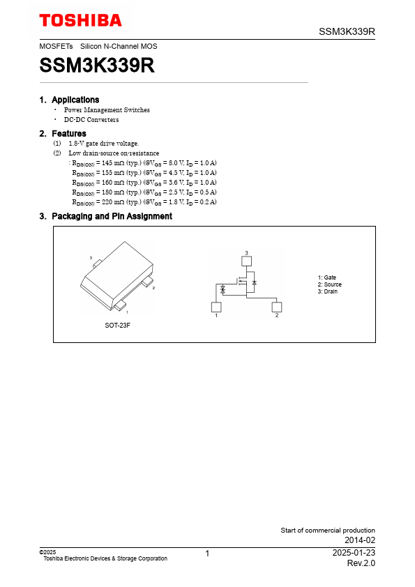 SSM3K339R Datasheet Preview