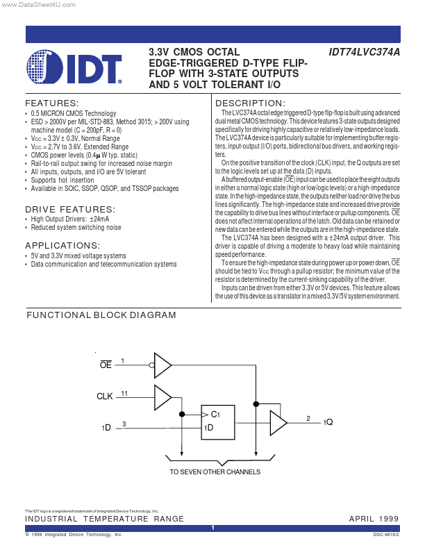 IDT74LVC374A