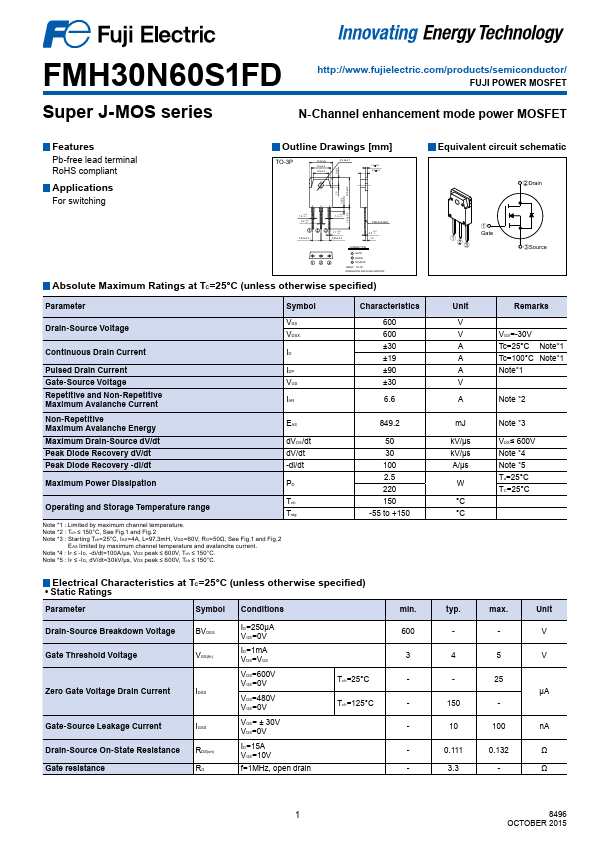 FMH30N60S1FD