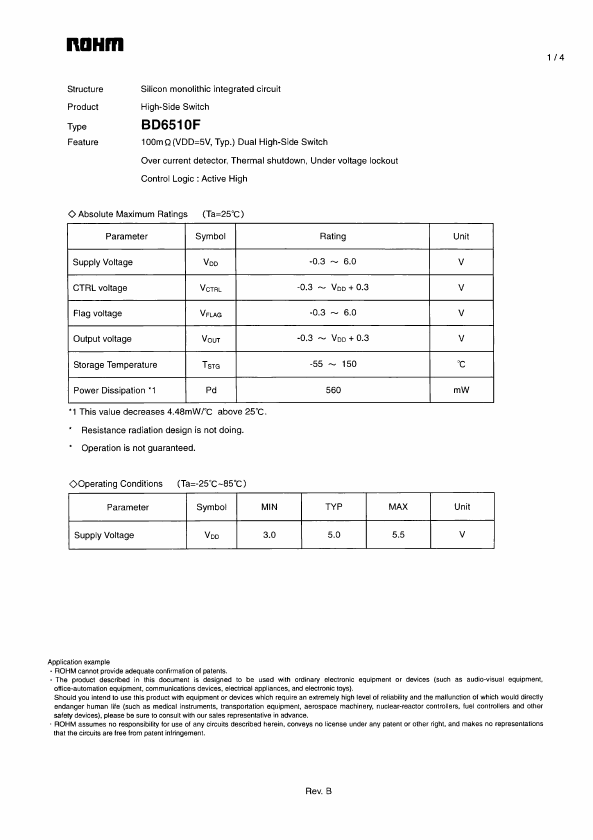 BD6510F Datasheet Preview