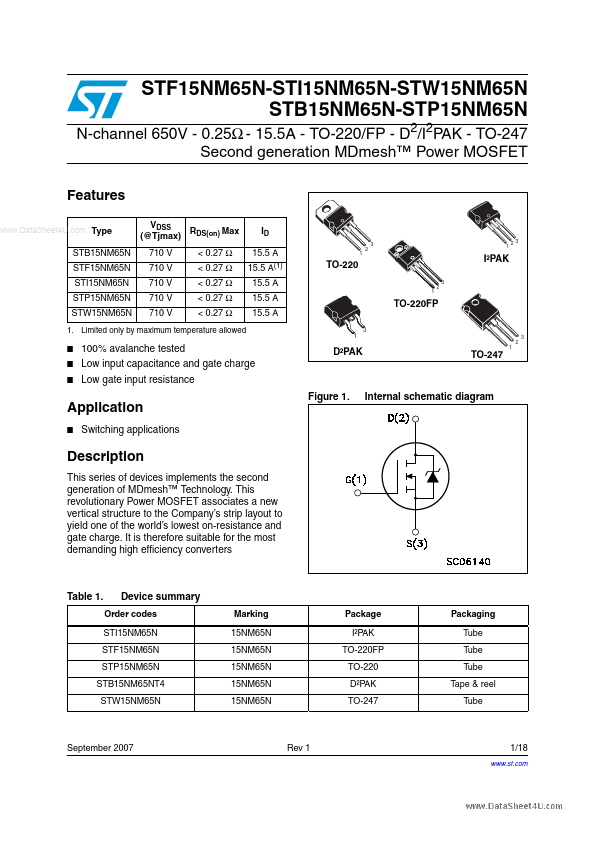 STI15NM65N