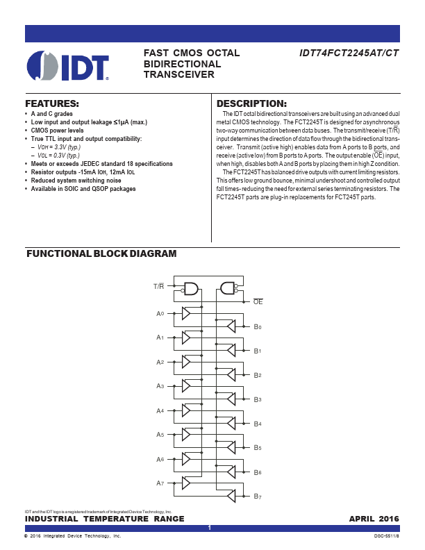 IDT54FCT2245CT