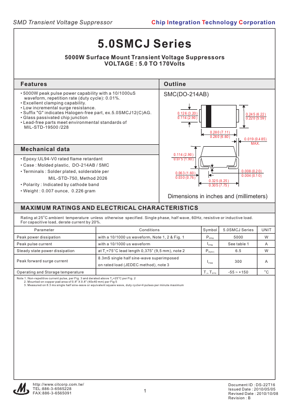 5.0SMCJ150A