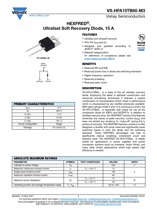 VS-HFA15TB60-M3