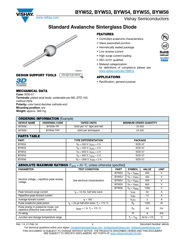 BYW56 Datasheet Preview