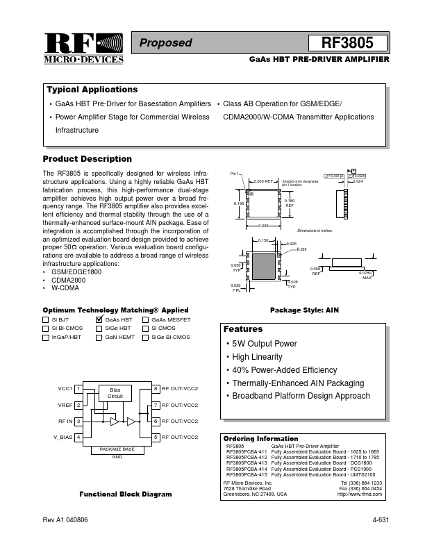 RF3805PCBA-411